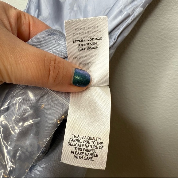 NEW Lulus All About You Slate Blue Floral Jaquard Women’s Satin Midi Dress Sz M - Picture 9 of 12